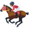 Horse Racing - Medium Black emoji on Facebook